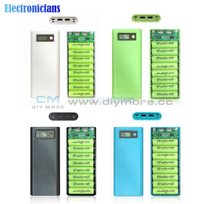 8X18650 Battery Charger Box Power Bank Holder Case Dual Usb Lcd Digital Display 8*18650 Shell