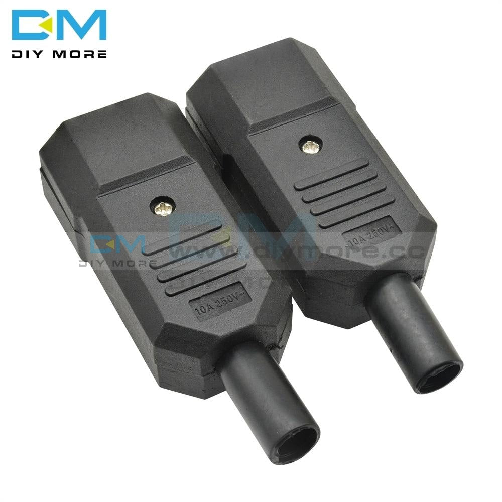 Ac 013A 250V 10A Male Power Adapter Iron Core 3 Terminals Iec320 C13 Connector Pins Integrated
