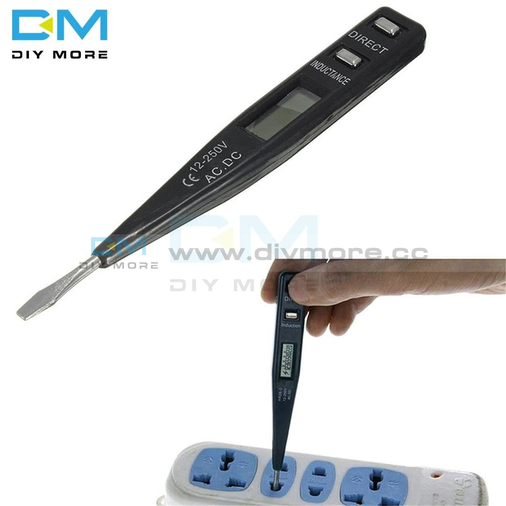 Ac Dc 12V 250V Digital Lcd Voltage Tester Pen Ac/dc Detector Continuity Detection Pen Inductance