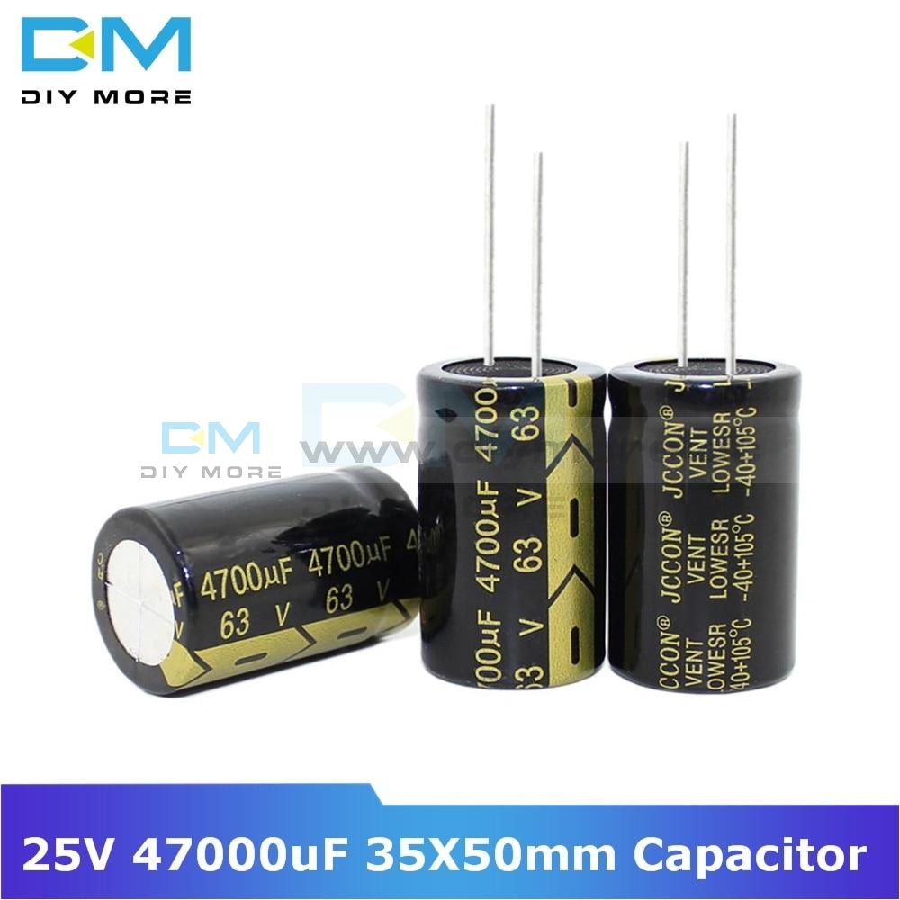 Aluminum Electrolytic Capacitor 25V 47000Uf 35X50Mm High Frequency Low Esr 35*50Mm Diymore