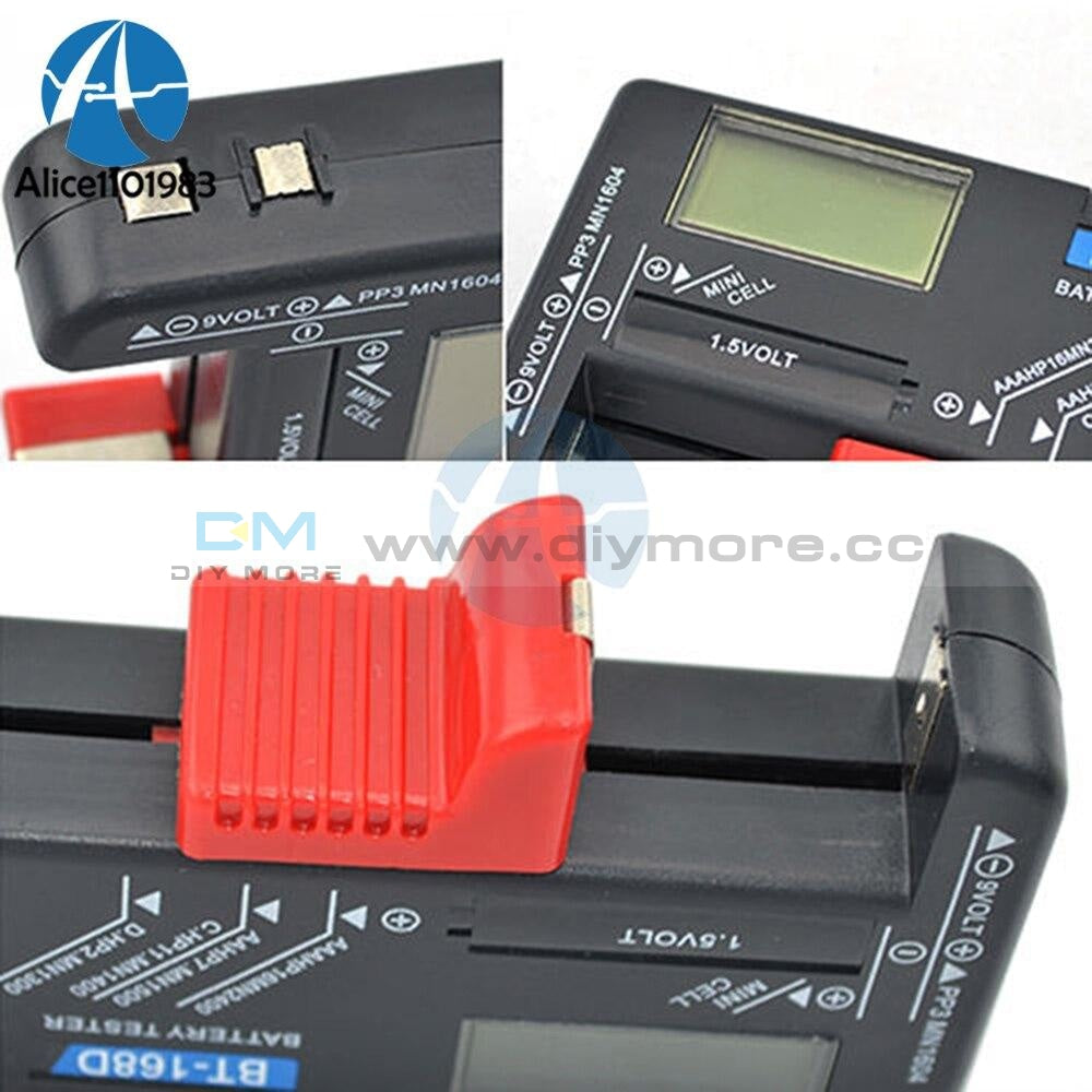 Bt 168D Bt168D Led Universal Digital Lcd Battery Checker Volt Tester Cell Aa Aaa C D 9V 1.5V Button