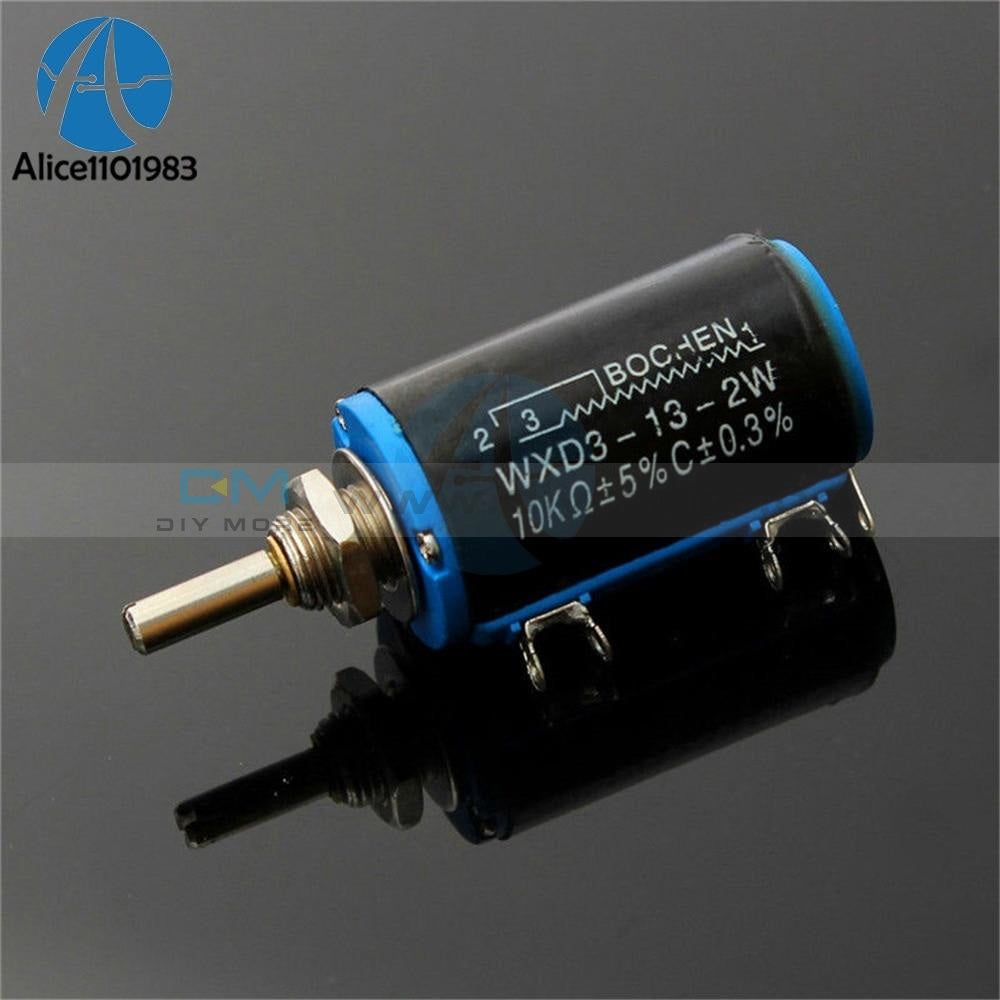 Black Precision Wxd3 13 2W Multi Turn Wirewound Linear Potentiometers 10K Ohm Motor Speed Controller