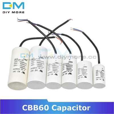 Cbb60 450V 10Uf 20Uf 30Uf 40Uf 60Uf Polypropylene Film Start Capacitor Ac Motor Run Capacitors 400