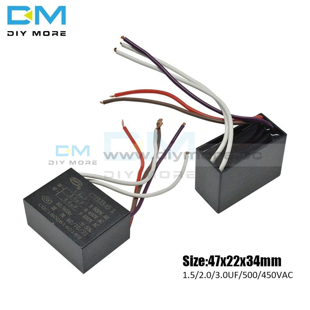 Cbb61 250/450V Ac Motor Speed Run Capacitor Fan Refrigerator Start Terminal Ceiling Cbb Running