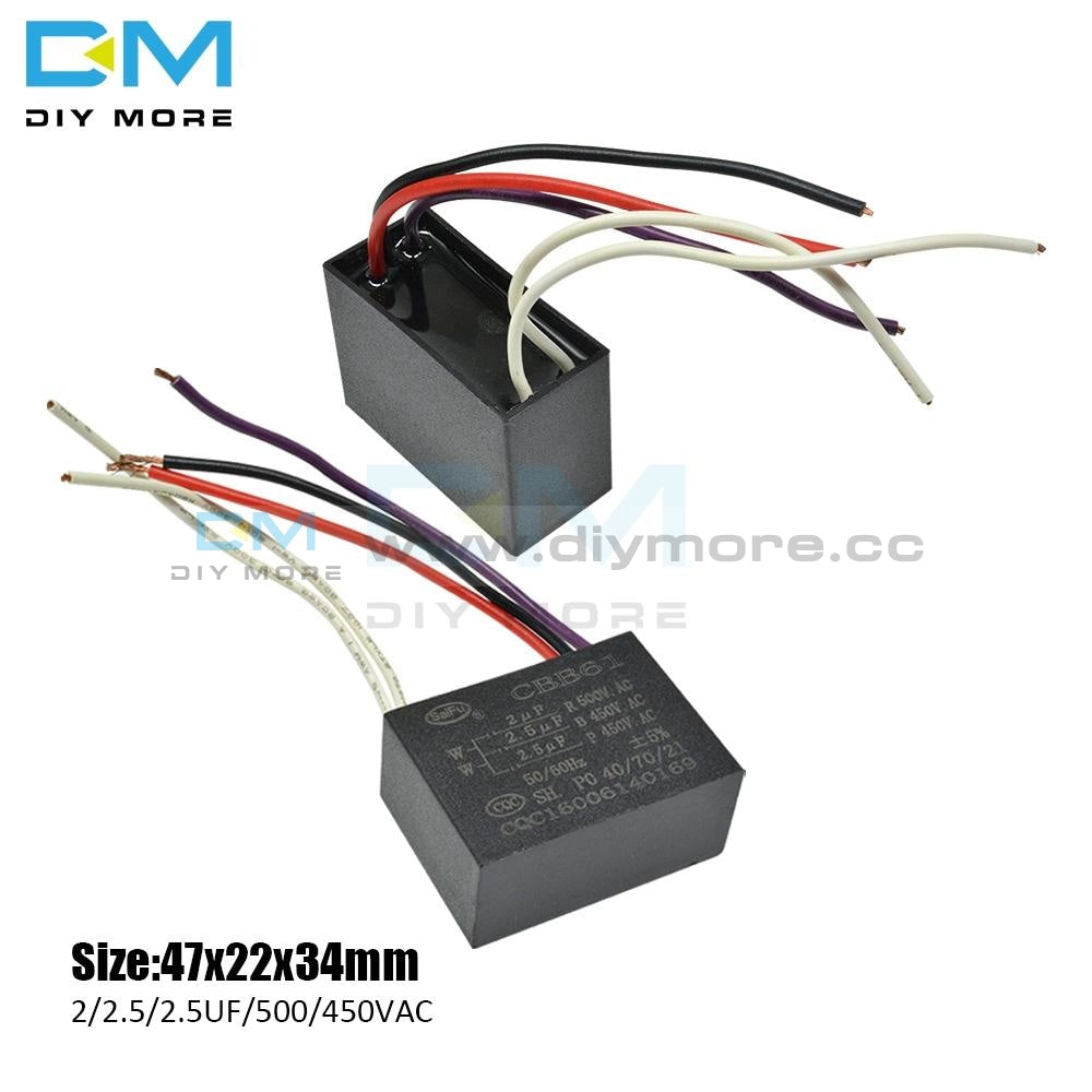 Cbb61 500/450V Ac Motor Speed Run Capacitor Five Wire Fan Refrigerator Start Terminal Ceiling Cbb