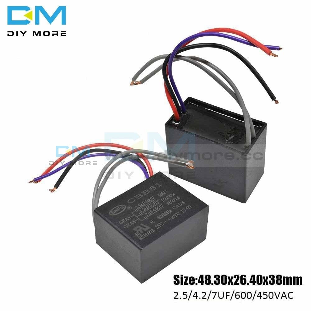 Cbb61 500/450V Ac Motor Speed Run Capacitor Five Wire Fan Refrigerator Start Terminal Ceiling Cbb