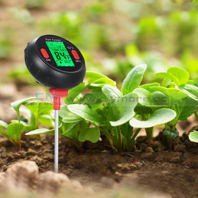 5 In 1 Digital Ph Meter Soil Water Moisture Monitor Temperature Humidity Analysis Sunlight Tester