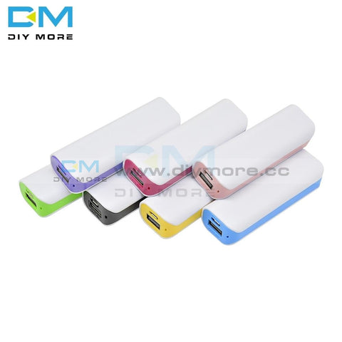 Candy Color Portable Led Power Bank For Mobile Phone 18650 Box Charger Diy Case Dual Usb Supply