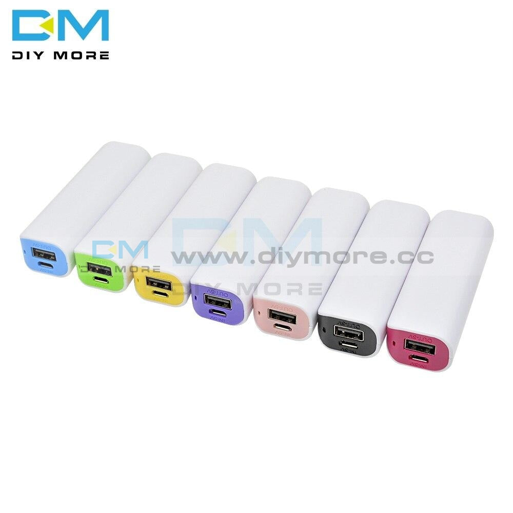 Candy Color Portable Led Power Bank For Mobile Phone 18650 Box Charger Diy Case Dual Usb Supply