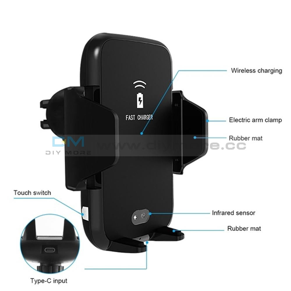 Car Mount Qi Wireless Charger For Iphone Xs Max X Fast Charging Phone Holder Car Accessories