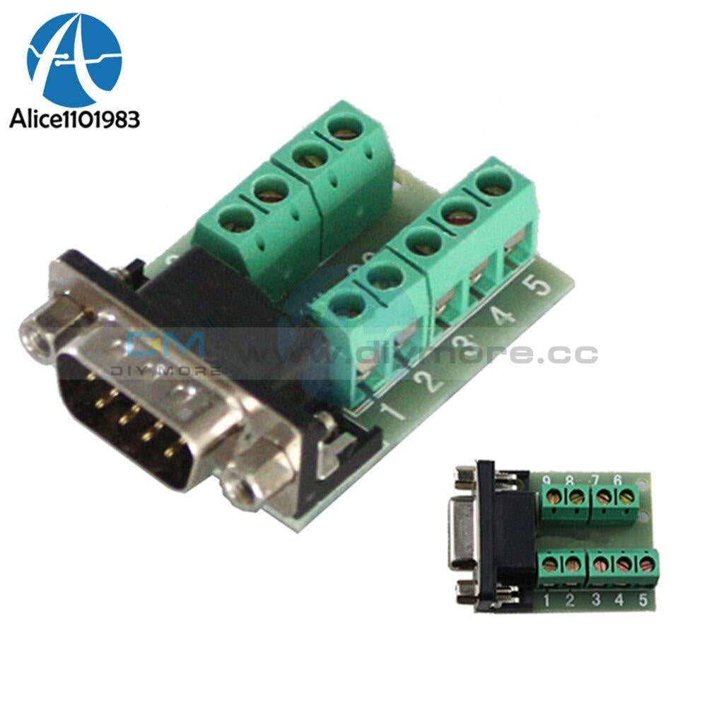 Db9 Male Adapter Signals Terminal Module Rs232 Serial To Connector Board Diy Easy Use Integrated