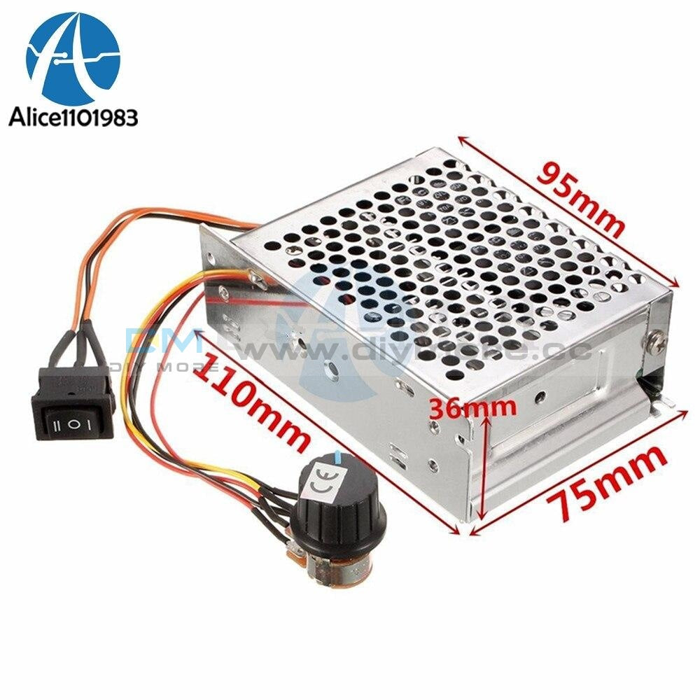 Dc 10 50V 40A Motor Speed Controller Pwm 12V/24V/36V/48V Inverted Switch 10V Cw Ccw Reversible Pulse