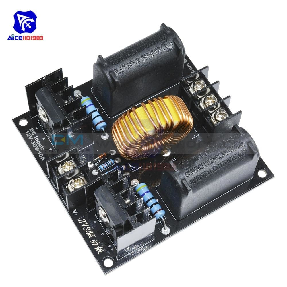 Dc 12 30V 10A 1000W Zvs Low Voltage Induction Heating Board Tesla Coil Flyback Driver Module Tools