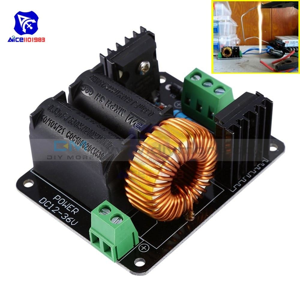 Dc 12 36V 10A 300W Zvs Tesla Coil High Voltage Generator Driver Board Discharge Flyback Module Tools