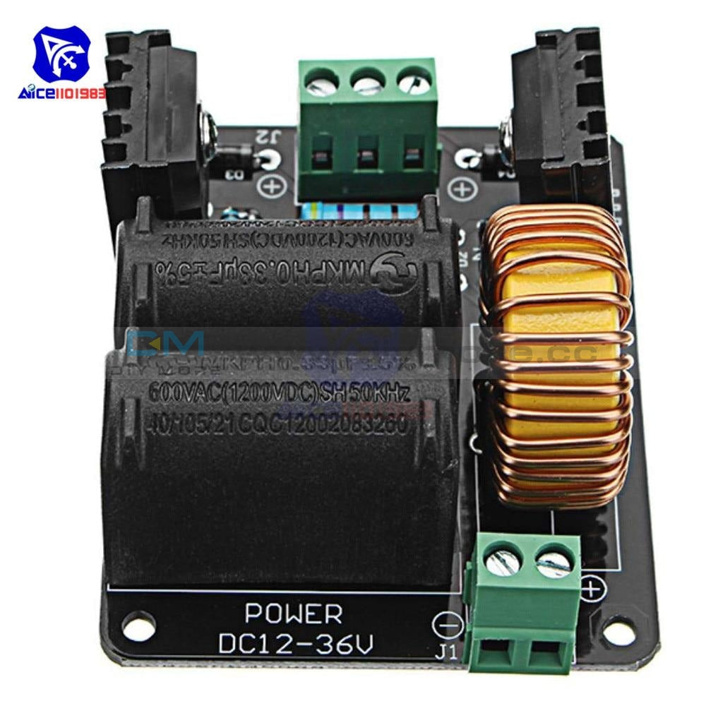 Dc 12 36V 10A 300W Zvs Tesla Coil High Voltage Generator Driver Board Discharge Flyback Module