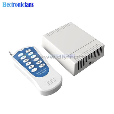 Dc 12V 12 Channel Relay Module Wireless Rf Remote Control Switch Transmitter + Receiver Board