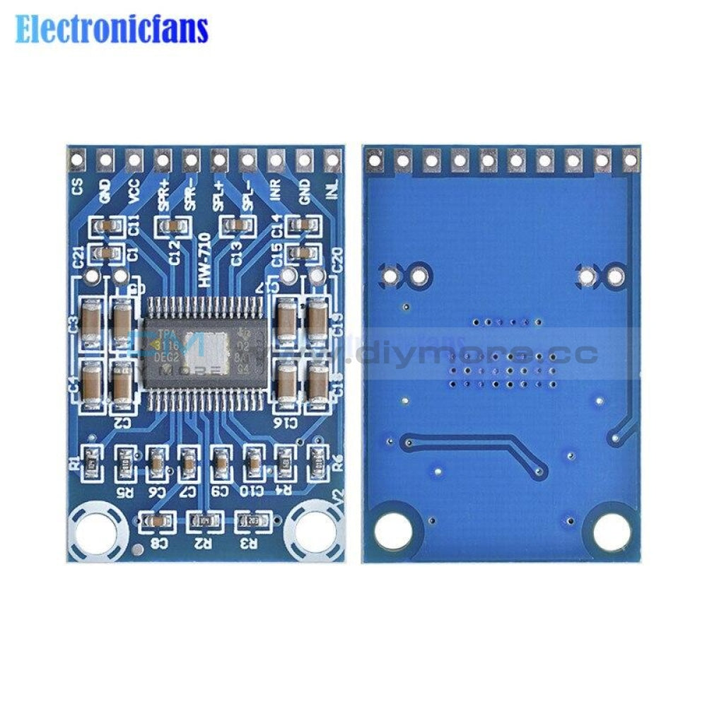 Dc 12V 24V 2X50W Dual Channel Mini Digital Amplifier D Class 50W+50W Tpa3116D2 Xh M562 50W Power