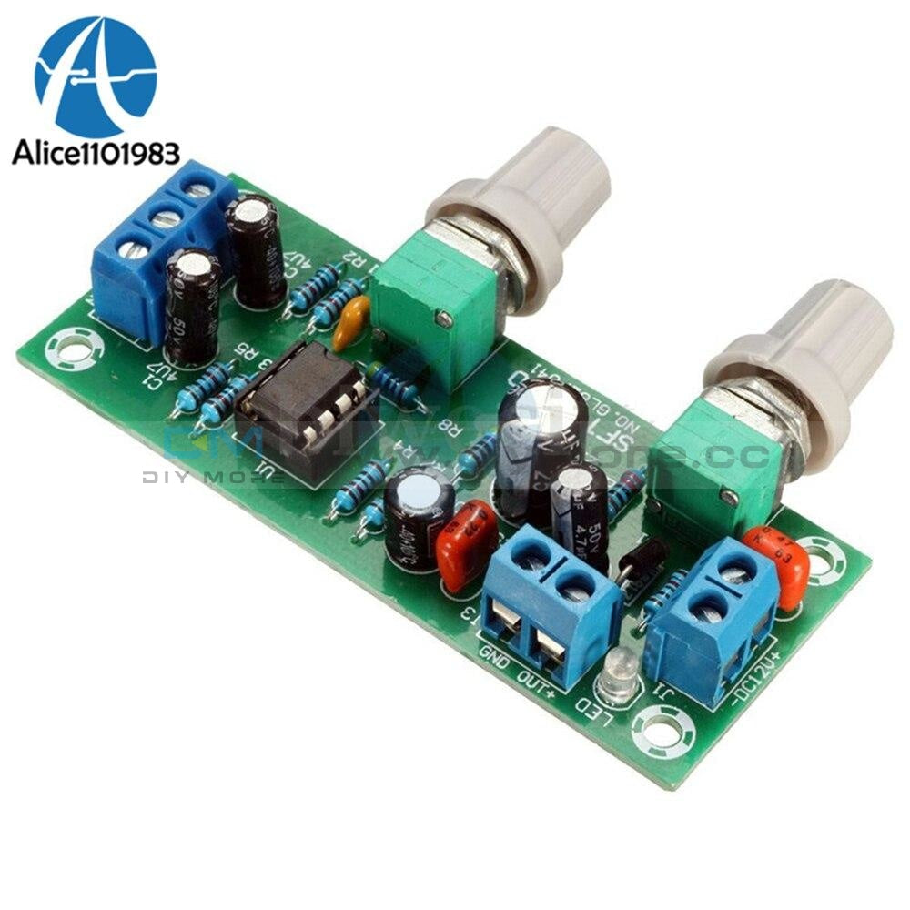 Dc 12V 24V Low Pass Filter Ne5532 Bass Tone Subwoofer Pre Amplifier Preamp Board With Led Fr 4 Glass