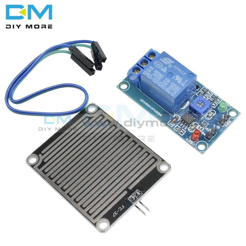 Dc 12V Raindrops Controller Control Module Rain Sensor Relay For Arduino Foliar Moisture M35 Monitor