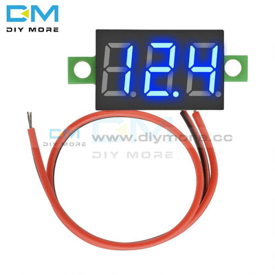 Dc 4.7~32V 0.36 Inch Mini 3 Digit Led Display Voltmeter Module Self Powered Voltage Meter Board Blue