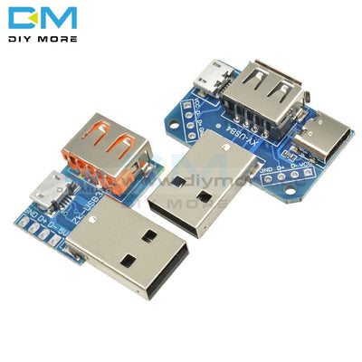 Dc 5V 2.54Mm Type C Usb Converter Standard Female To Male Micro 4P Interface Terminal Adapter Board