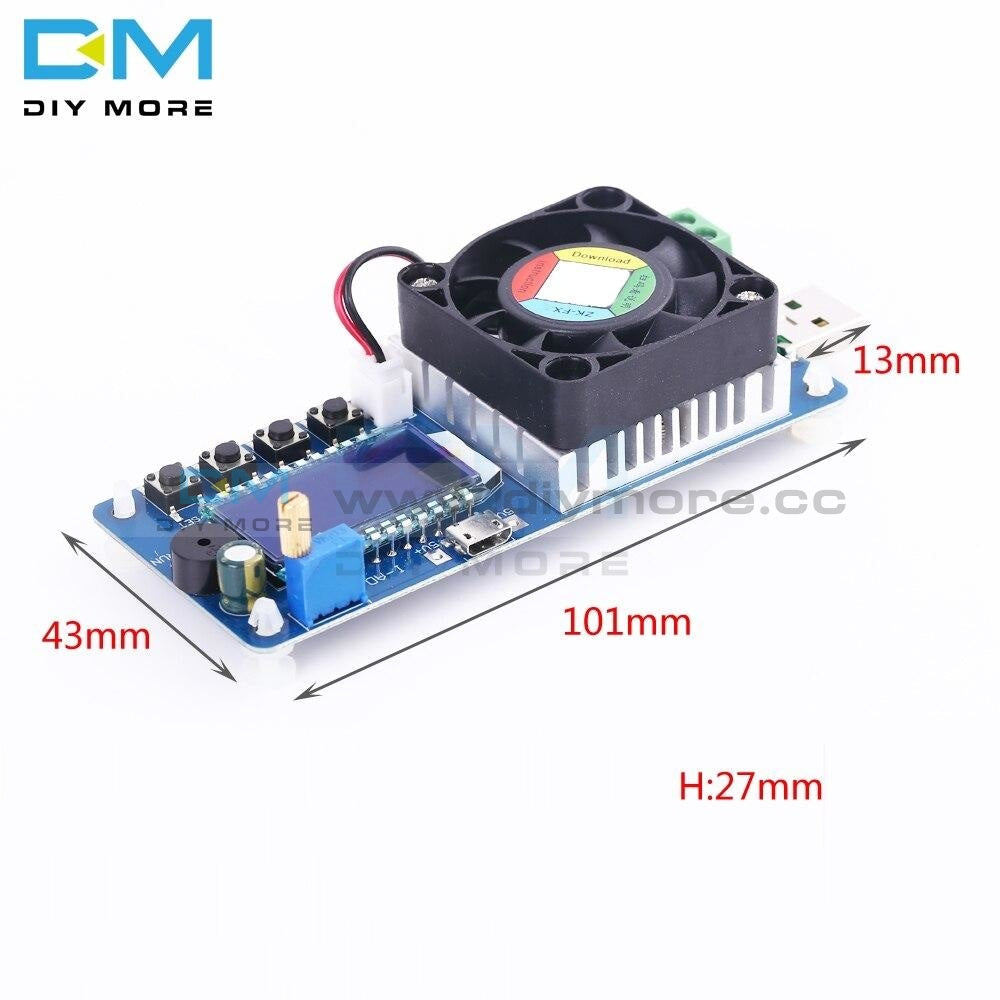 Dc 5V Electronic Load Current Voltage Power Tester 25W 35W 4A/5A Usb Protection Lcd Hd Display