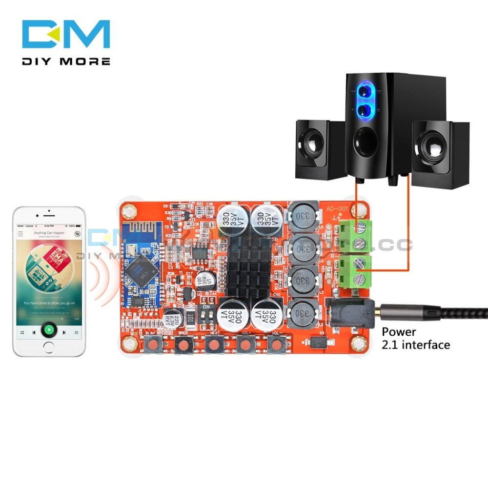 Dc 8 25V Tda7492P 50W*2 Dual Channel Amplifier Wireless Digital Bluetooth 4.0 Audio Receiver Board