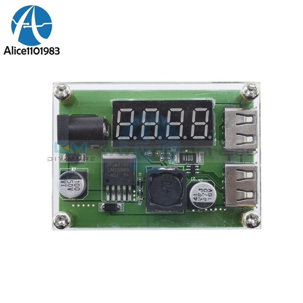 Dc 9V 12V 24V 36V To 5V 3A Led Digital Display Voltage Voltmeter Step Down Buck Module Dual Usb
