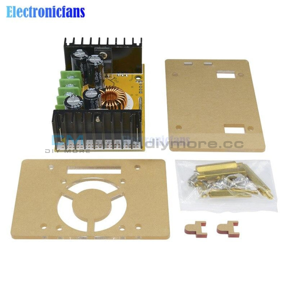 Dc Boost Converter 10A Adjustable Lcd Dual Display Cc Cv Step Down Power Supply Module With Case 7