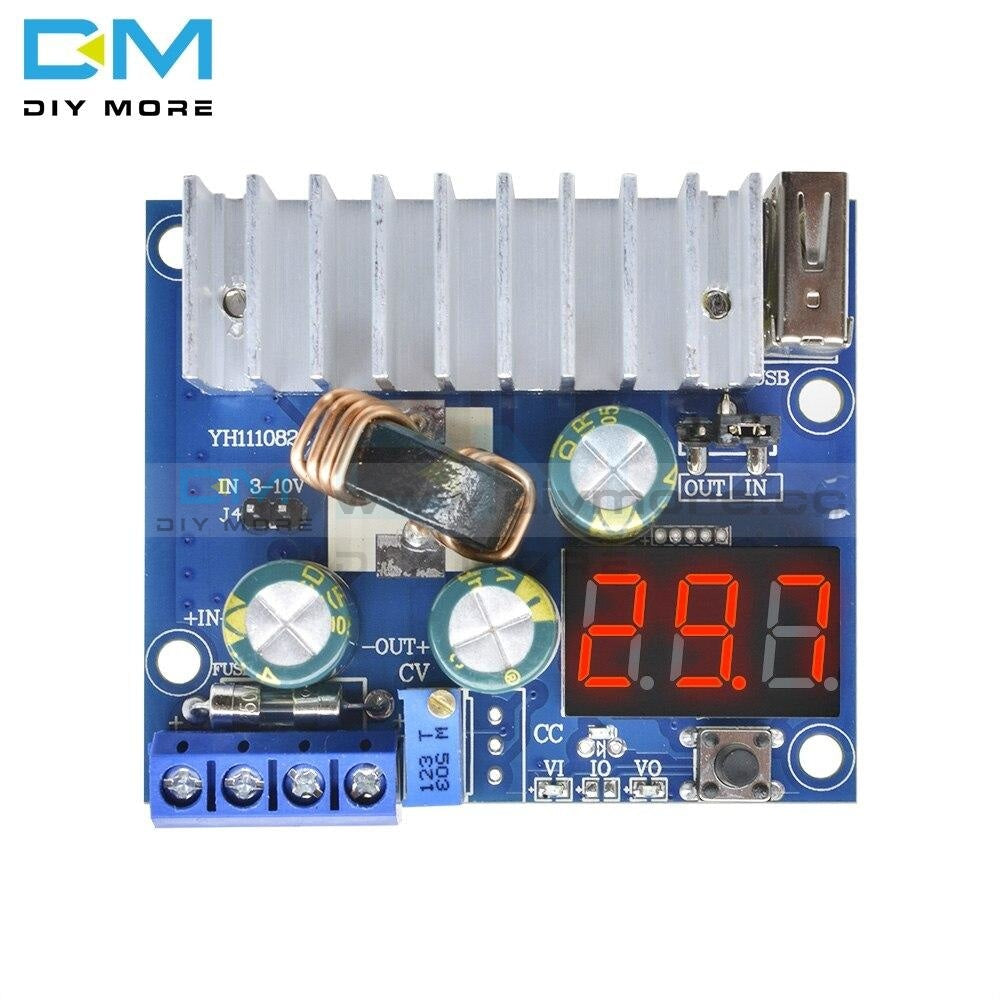 Dc Converter Adjustable Step Up Module Power Supply Board 3V~35V 6A Usb Voltmeter Non Isolated Diy