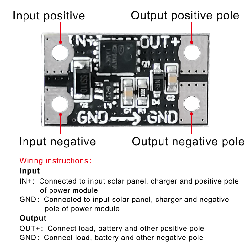 75V 12A Solar Panel Anti Reverse Irrigation Ideal Diode Battery Charging Board