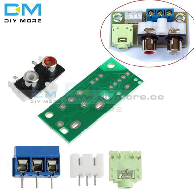 Diy Kit Audio Switch Board Rca 3.5Mm Input Block Module For Amplifier Electronic Kits Integrated