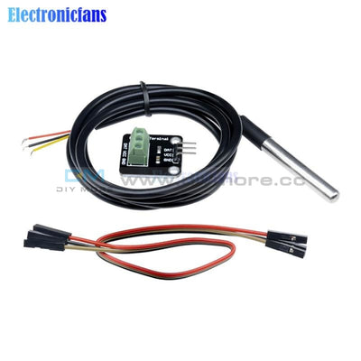 Ds18B20 Temperature Sensor Module Kit Waterproof 100Cm Digital Cable Stainless Steel Probe Terminal