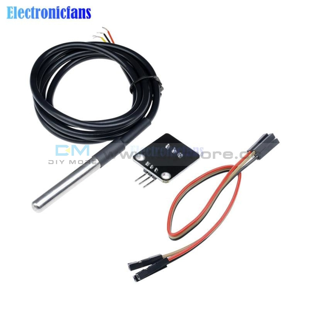 Ds18B20 Temperature Sensor Module Kit Waterproof 100Cm Digital Cable Stainless Steel Probe Terminal