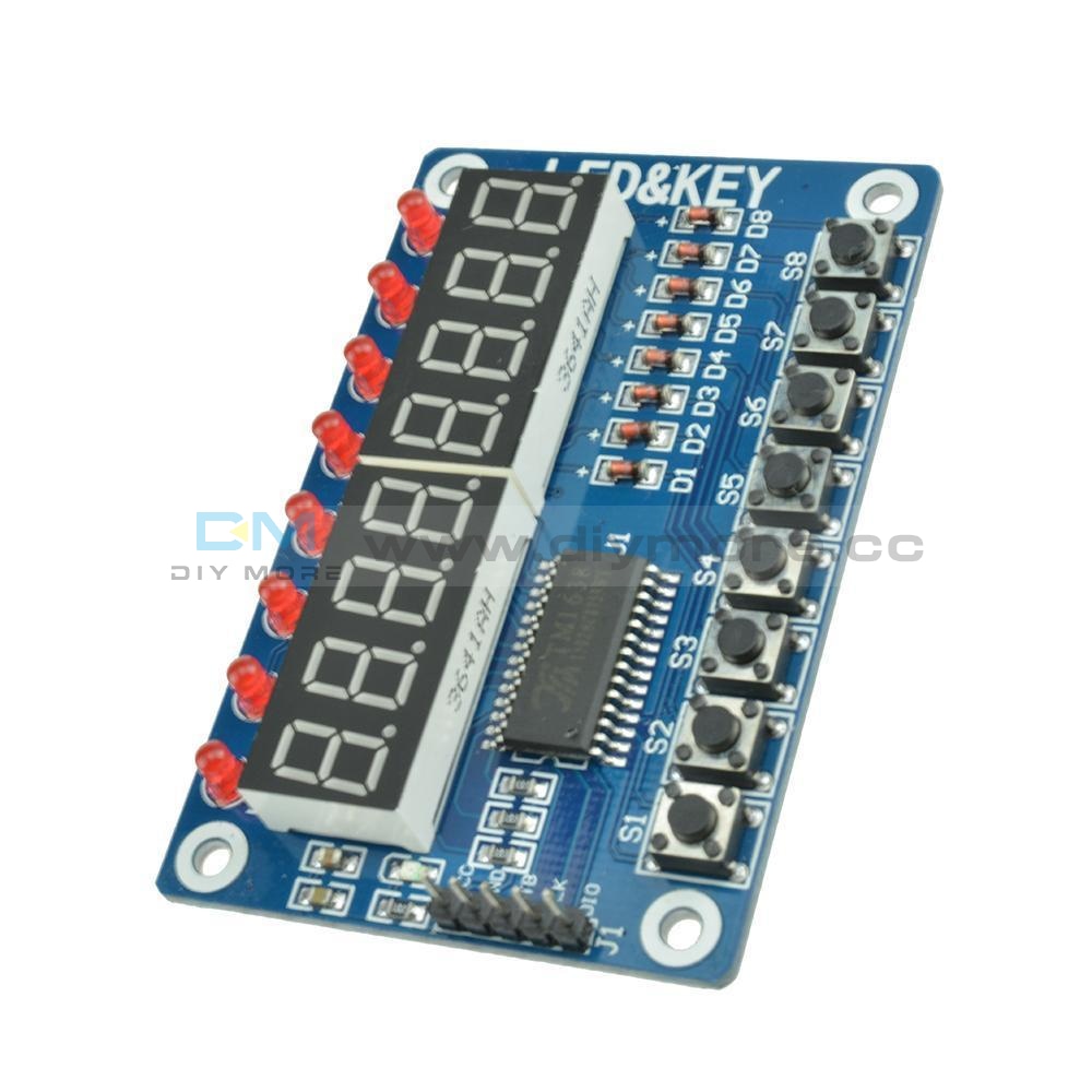 8 Bit Led Module 8-Bit LED 8-Bit Digital Tube 8 KeyS TM1638 Display module for AVR for ...