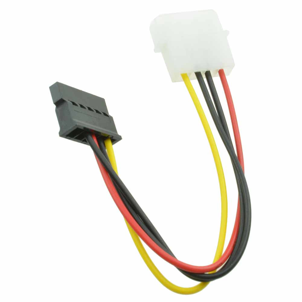10Pcs Male Female 4 Pin Power Drive Adapter Cable to Molex IDE SATA 15-Pin S