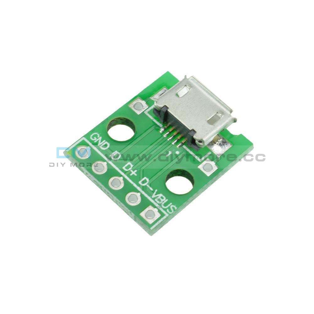 Female Micro Usb To Dip 5-Pin Pinboard 2.54Mm Micro Type Interface Module