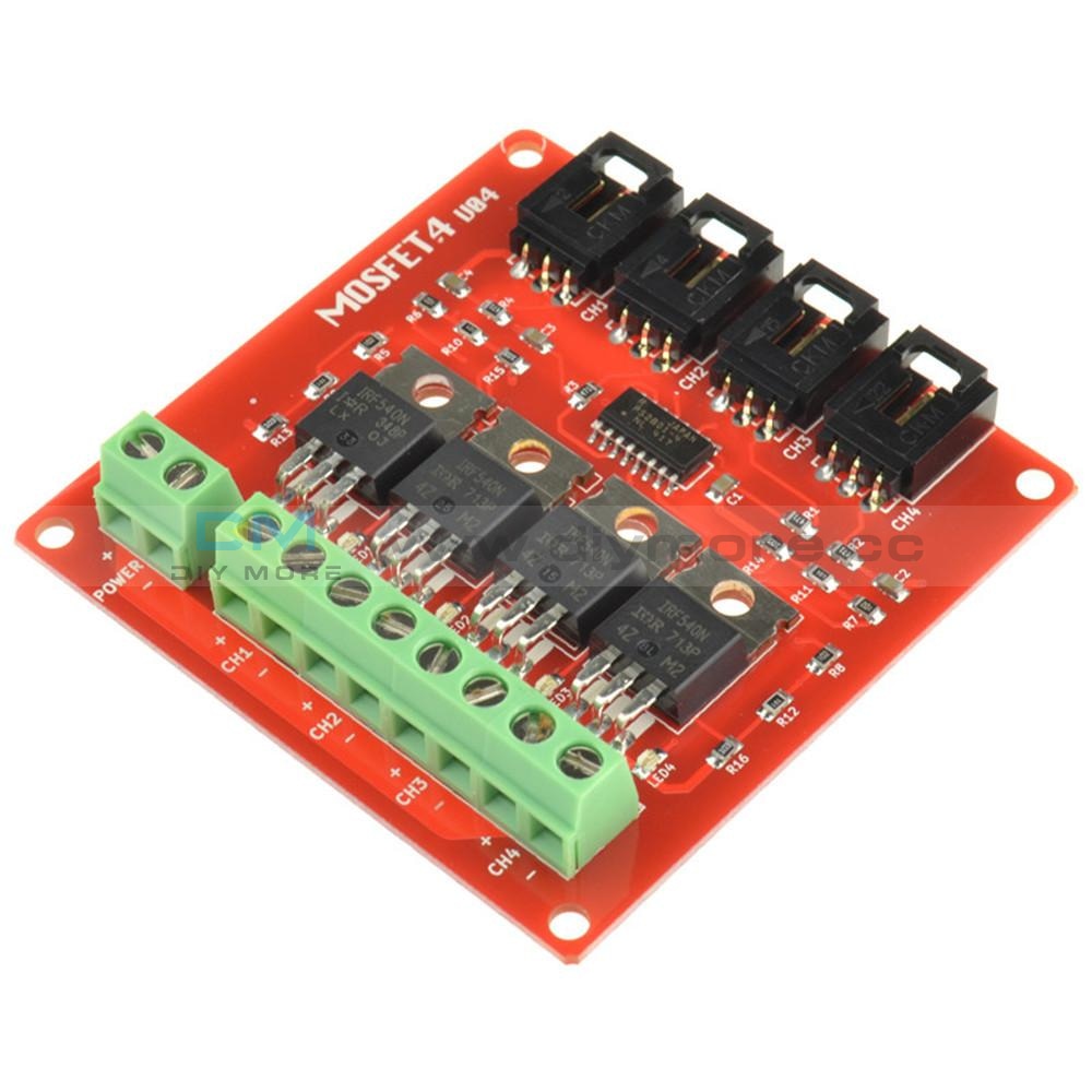 Four Channel 4 Route MOSFET Button IRF540 V2.0 MOSFET Switch Module fo ...