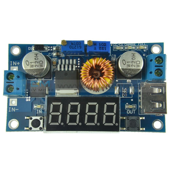 Cv Led Module 5A CV CC LED Drive Lithium charger Power Step-down Module W/ USB Voltm ...