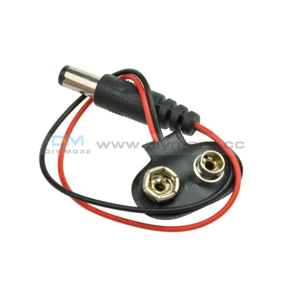 5Pcs 9V Dc T Type Battery Power Cable Barrel Jack Connector For Arduino Diy Function