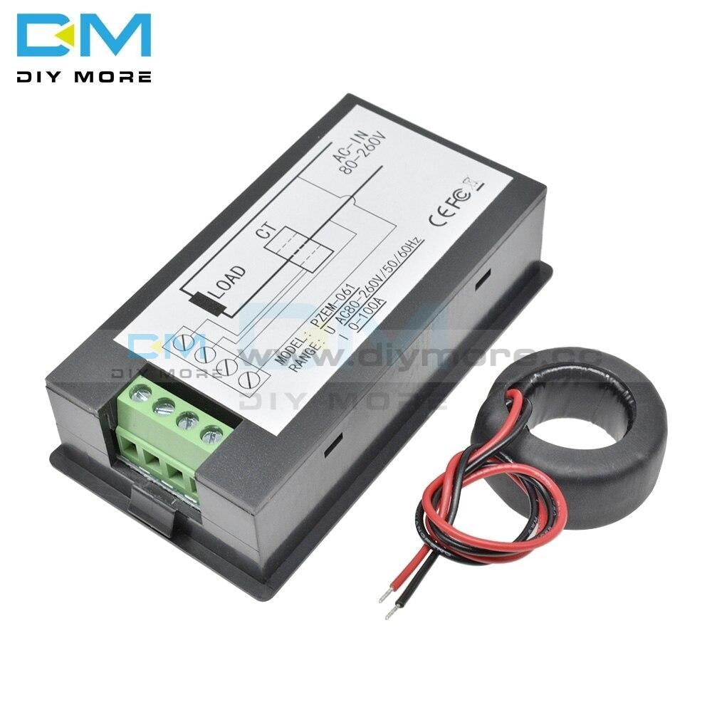 Digital Ac Voltage Meters Lcd Panel Monitor 100A 80 260V Power Energy Analog Voltmeter Ammeter Watt