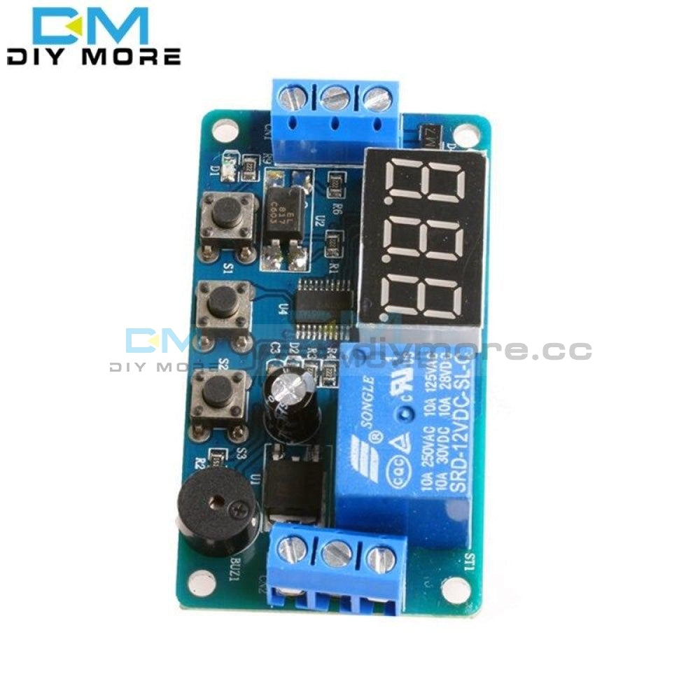 Digital Led Display Time Delay Relay Module Board Dc 12V Control Programmable Timer Switch Trigger