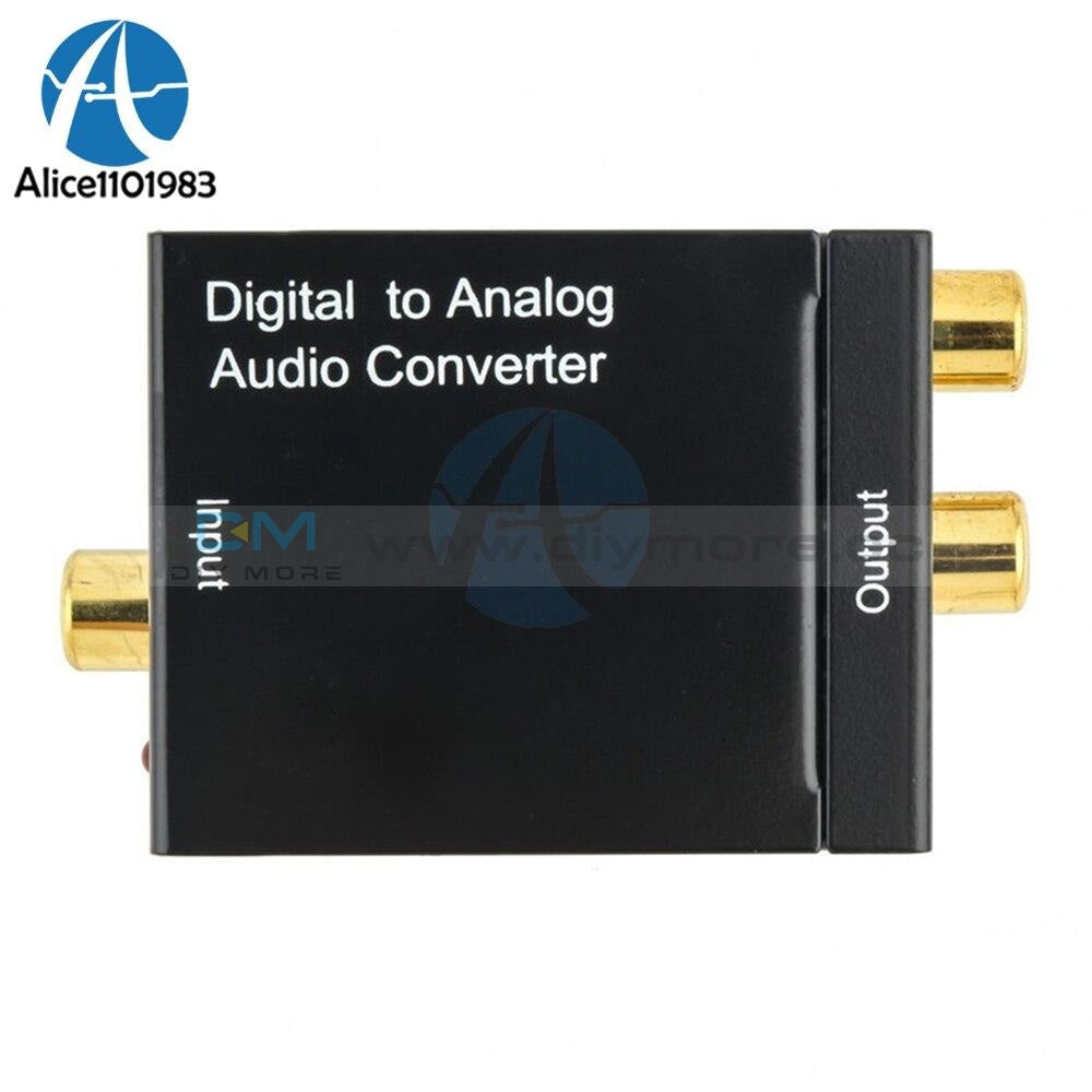 Digital Optical Coaxial Toslink Signal To Analog L/r Audio Converter Adapter Module 2X Rca Output