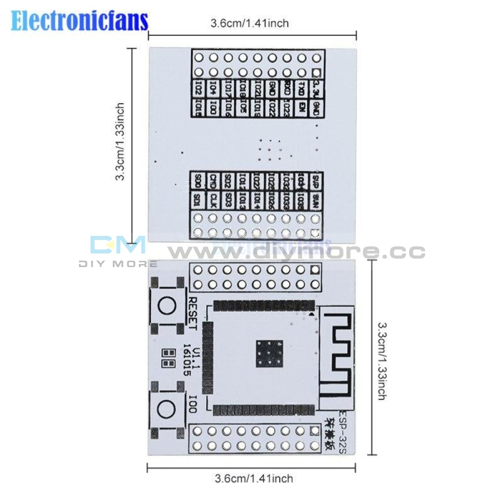 Esp32 Esp32S Io Adapter Base Board Pinboard Converter With 4 Row Pins For Esp 32S Wireless Wifi