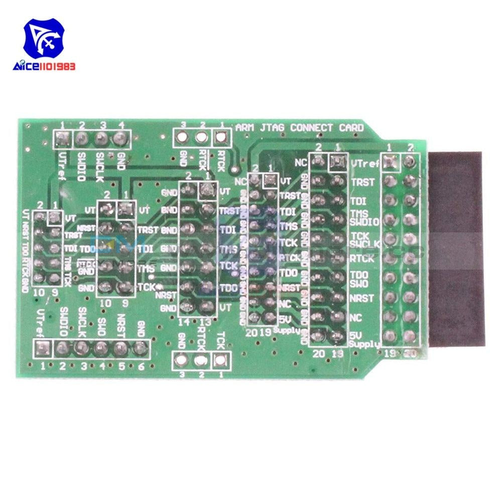 Emulator V8 Jtag Adapter Converter For J Link With 8Pcs 4 Pin 6 10 20 Grey Flat Ribbon Data Cable
