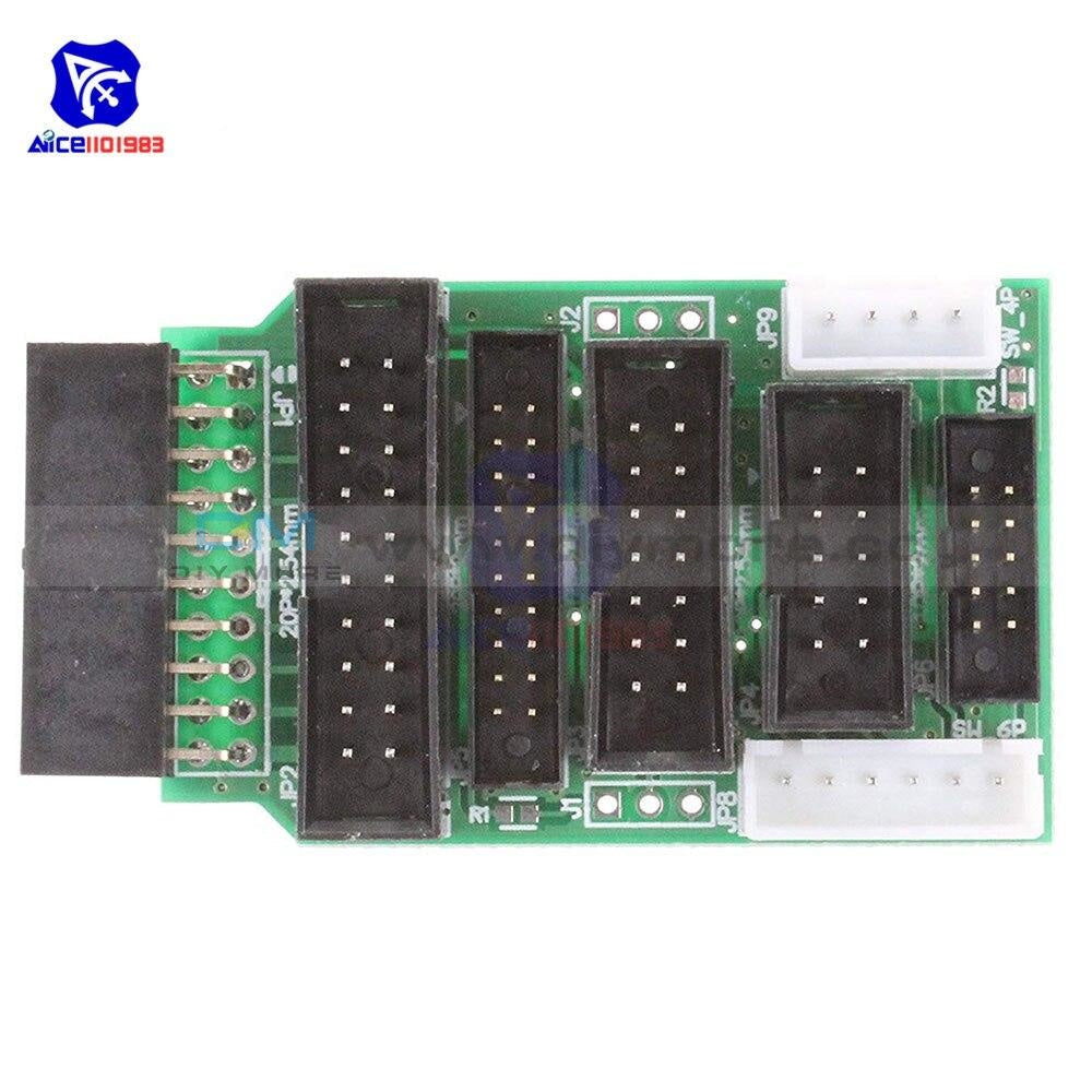 Emulator V8 Jtag Adapter Converter For J Link With 8Pcs 4 Pin 6 10 20 Grey Flat Ribbon Data Cable