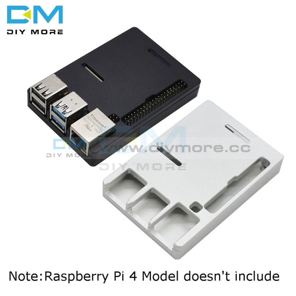Ultra Thin Black Aluminum Metal Box Case For Raspberry Pi 4B Rpi Model ...