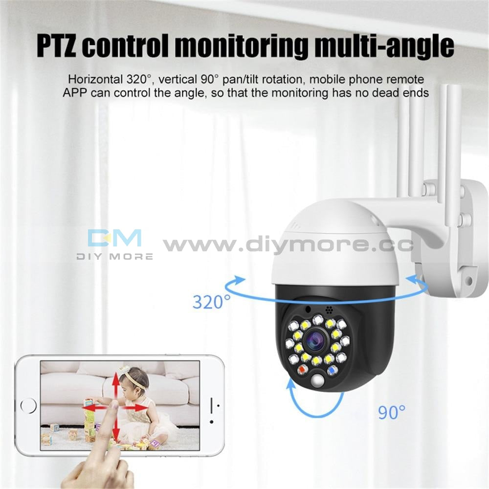 Full Color 1080P Wifi Ip Camera Waterproof Outdoor Recording Monitor Cctv Home Surveillance Voice