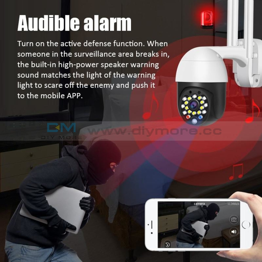 Full Color 1080P Wifi Ip Camera Waterproof Outdoor Recording Monitor Cctv Home Surveillance Voice