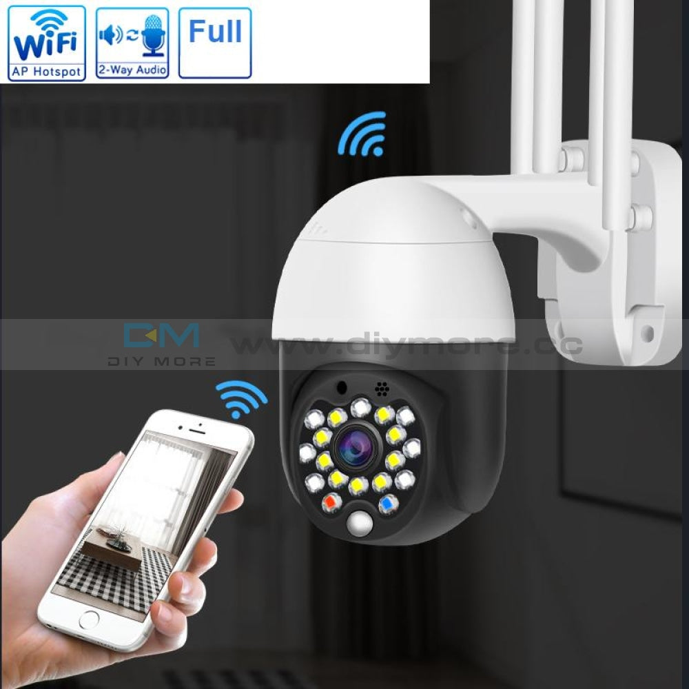 Full Color 1080P Wifi Ip Camera Waterproof Outdoor Recording Monitor Cctv Home Surveillance Voice